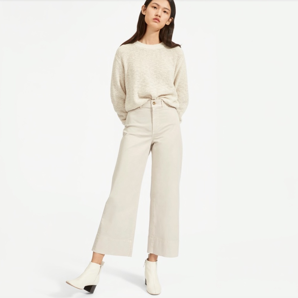 Everlane Lightweight Wide Leg Crop Chino